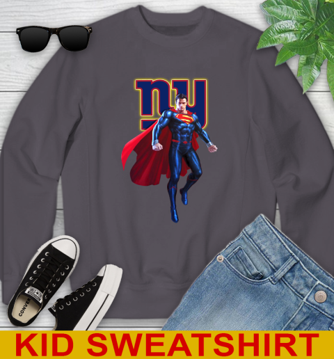 NFL Superman DC Sports Football New York Giants Youth Sweatshirt 6