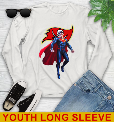 NFL Superman DC Sports Football Tampa Bay Buccaneers Youth Long Sleeve 12