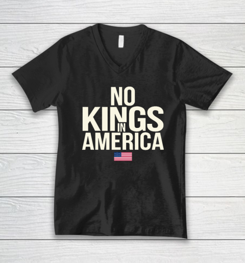 No Kings In America V-Neck T-Shirt