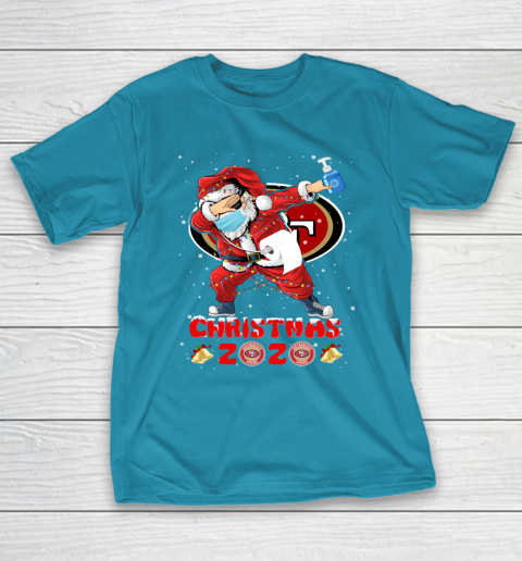 San Francisco 49ers Funny Santa Claus Dabbing Christmas 2020 NFL T-Shirt 7