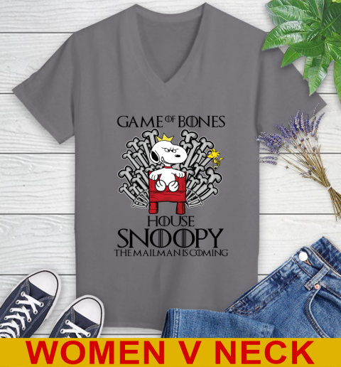 Game of bones house snoopy the mailman is coming tshirt 69