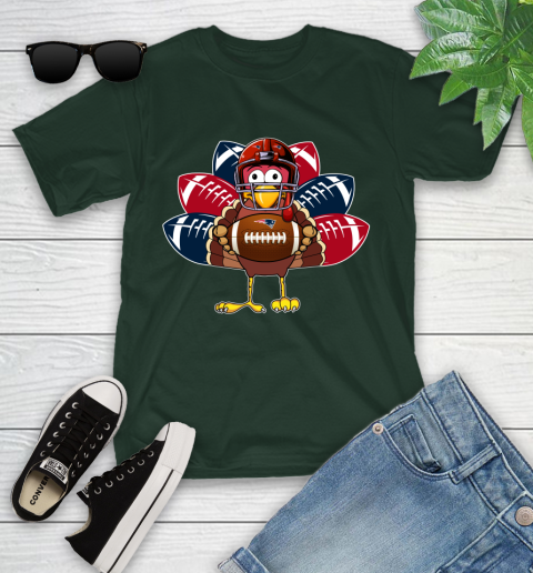 New England Patriots Turkey Thanksgiving Day Youth T-Shirt 5