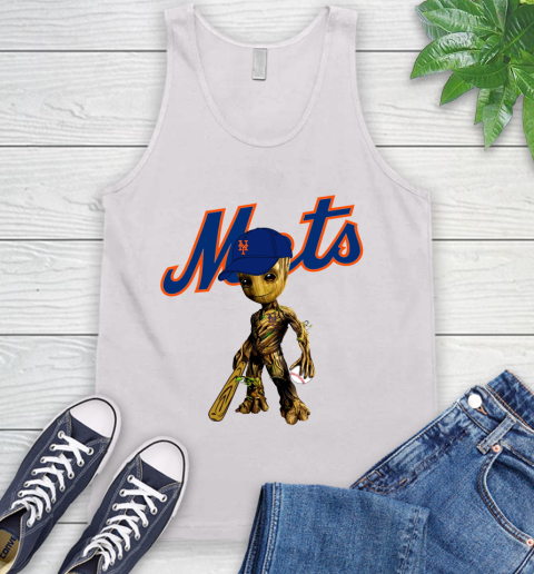 MLB New York Mets Groot Guardians Of The Galaxy Baseball Tank Top