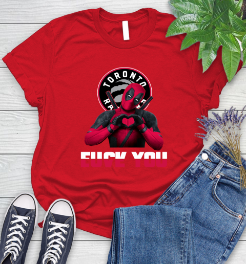 NBA Toronto Raptors Deadpool Love You Fuck You Basketball Sports Women's T-Shirt 13