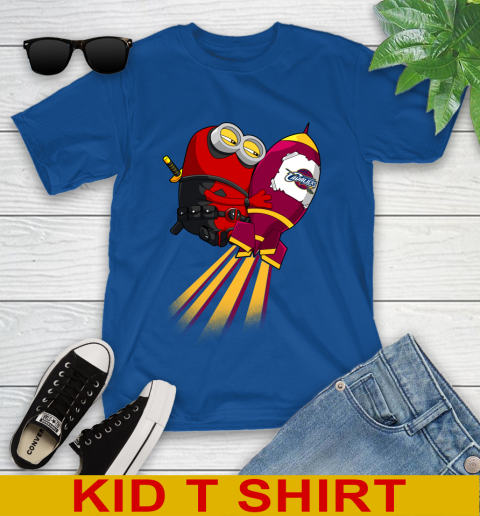 NBA Basketball Cleveland Cavaliers Deadpool Minion Marvel Shirt Youth T-Shirt 10