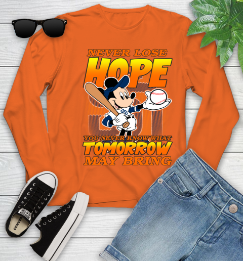 San Diego Padres MLB Baseball Mickey Disney Never Lose Hope Youth Long Sleeve 3