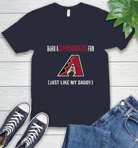 MLB Baseball Arizona Diamondbacks Loyal Fan Just Like My Daddy Shirt V-Neck T-Shirt 2