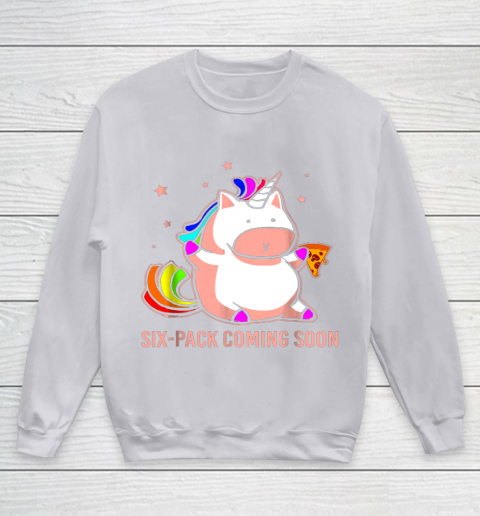 Unicorn Six Pack Funny Cute Shirt Coming Soon Fat Unicorn Youth Sweatshirt 3
