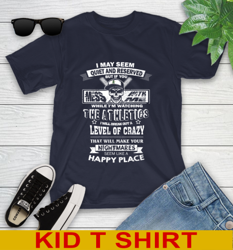 Oakland Athletics MLB Baseball If You Mess With Me While I'm Watching My Team Youth T-Shirt 3 Oakland Athletics MLB Baseball If You Mess With Me While I'm Watching My Team Youth T-Shirt - Image 3
