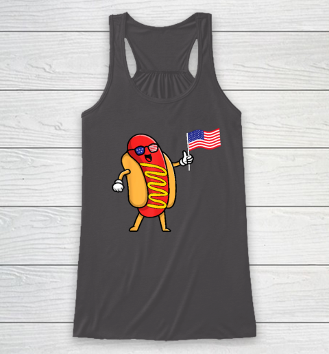 4th of July Hot Dog Hotdog 4th of July Racerback Tank 6