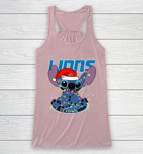 Detroit Lions NFL Football noel stitch Christmas Racerback Tank 5