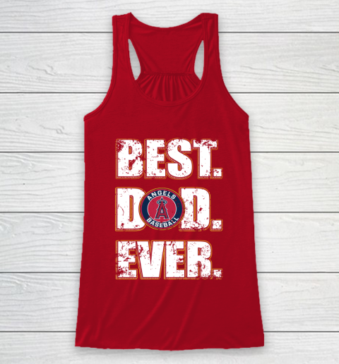 MLB Los Angeles Angels Baseball Best Dad Ever Family Shirt Racerback Tank 4