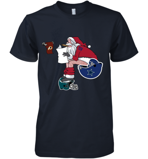 Santa Claus New York Giants Shit On Other Teams Christmas Premium Men's T-Shirt