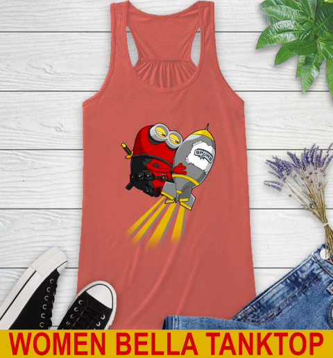 NBA Basketball San Antonio Spurs Deadpool Minion Marvel Shirt Racerback Tank 3