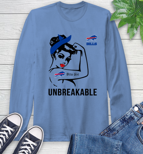 NFL Buffalo Bills Girl Unbreakable Football Sports Long Sleeve T-Shirt 10