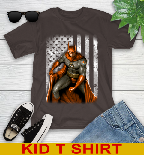 Miami Marlins MLB Baseball Batman DC American Flag Shirt Youth T-Shirt 6