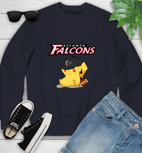 NFL Pikachu Football Sports Atlanta Falcons Youth Sweatshirt 3