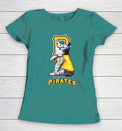 MLB Baseball My Cat Loves Pittsburgh Pirates Women's T-Shirt 10