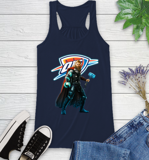 NBA Thor Avengers Endgame Basketball Oklahoma City Thunder Racerback Tank 12