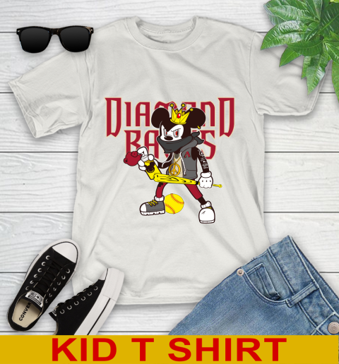 Arizona Diamondbacks MLB Baseball Mickey Peace Sign Sports Youth T-Shirt 12