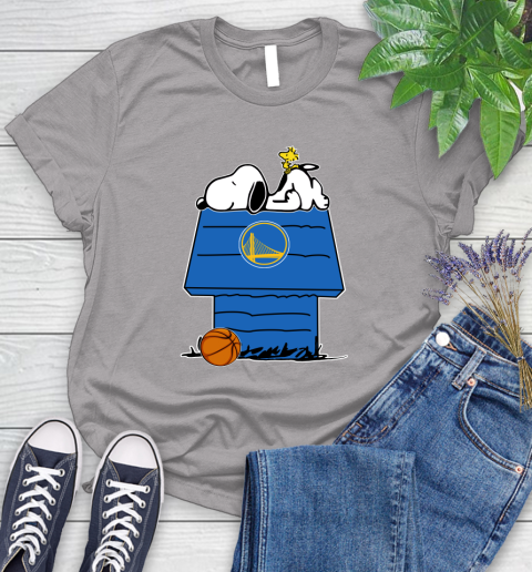 Golden State Warriors NBA Basketball Snoopy Woodstock The Peanuts Movie Women's T-Shirt 5
