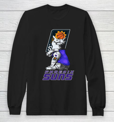 NBA Basketball My Cat Loves Phoenix Suns Long Sleeve T-Shirt