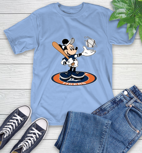 MLB Baseball Detroit Tigers Cheerful Mickey Disney Shirt T-Shirt 12