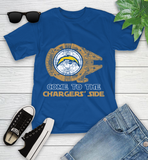 NFL Come To The Los Angeles Chargers Star Wars Football Sports Youth T-Shirt 12