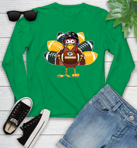 Green Bay Packers Turkey Thanksgiving Day Youth Long Sleeve 6