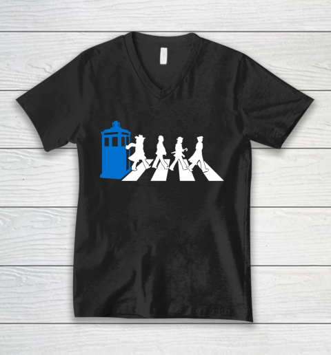 Doctor Who Shirt Abbey Road Tardis Doctor Who V-Neck T-Shirt