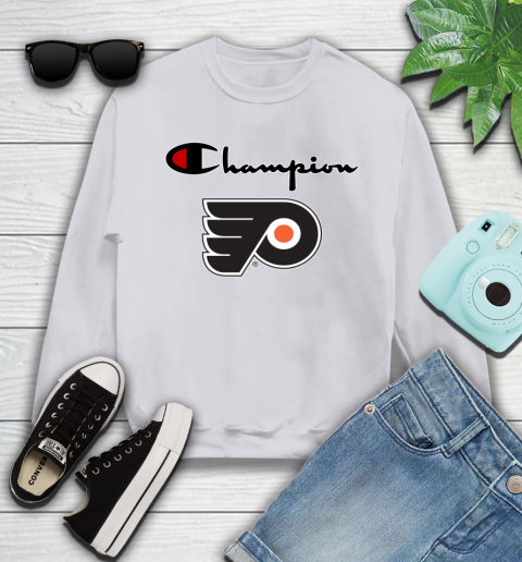 NHL Hockey Philadelphia Flyers Champion Shirt Youth Sweatshirt 2