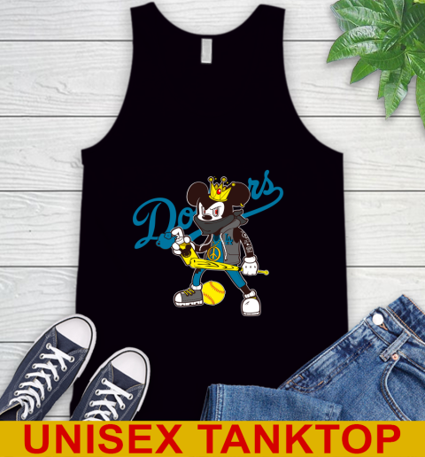Los Angeles Dodgers MLB Baseball Mickey Peace Sign Sports Tank Top 2