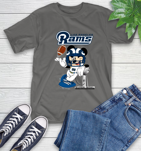 NFL Los Angeles Rams Mickey Mouse Disney Super Bowl Football T Shirt T-Shirt 9