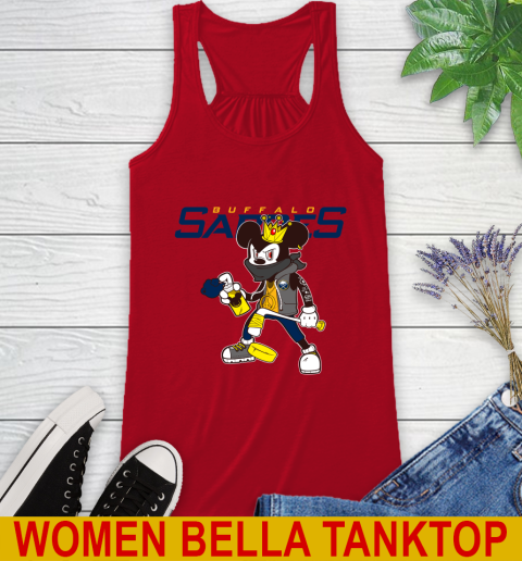 Buffalo Sabres NHL Hockey Mickey Peace Sign Sports Racerback Tank 6