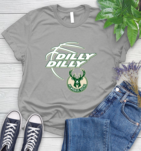 NBA Milwaukee Bucks Dilly Dilly Basketball Sports Women's T-Shirt 10