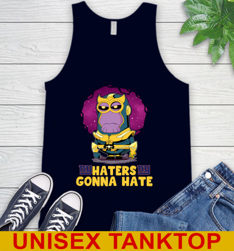 NFL Football New York Giants Haters Gonna Hate Thanos Minion Marvel Shirt Tank Top - Image 4