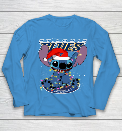 St.Louis Blues NHL Hockey noel stitch Christmas Youth Long Sleeve 4
