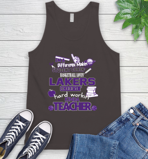 Los Angeles Lakers NBA I'm A Difference Making Student Caring Basketball Loving Kinda Teacher Tank Top 6