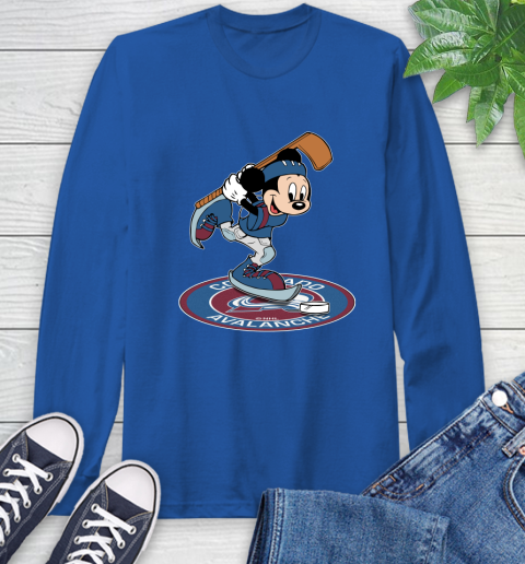 NHL Hockey Colorado Avalanche Cheerful Mickey Disney Shirt Long Sleeve T-Shirt 10
