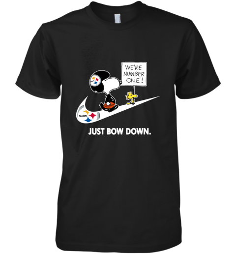 Pittsburgh Steelers Are Number One – Just Bow Down Snoopy Premium Men's T-Shirt