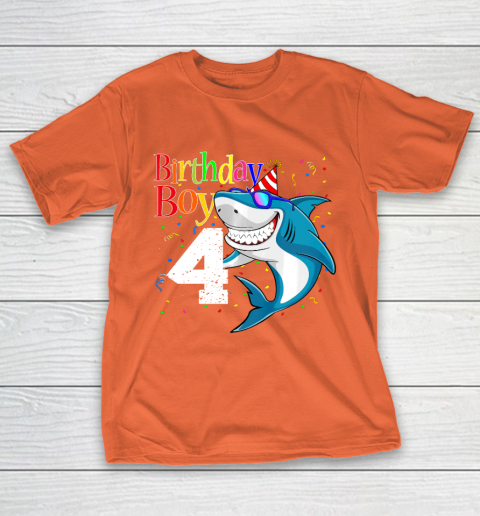 Kids 4th Birthday Boy Shark Shirts 4 Jaw-Some Four Tees Boys Kids 4th Birthday Boy Shark Shirts 4 Jaw-Some Four Tees Boys