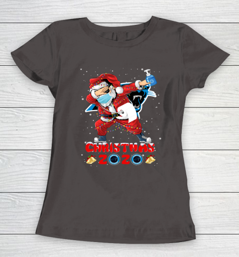 Carolina Panthers Funny Santa Claus Dabbing Christmas 2020 NFL Women's T-Shirt 7