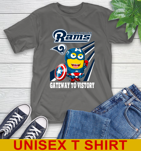 NFL Football Los Angeles Rams Captain America Marvel Avengers Minion Shirt T-Shirt 10