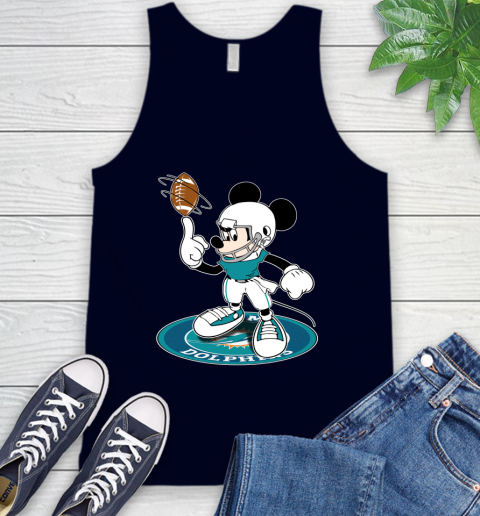 NFL Football Miami Dolphins Cheerful Mickey Disney Shirt Tank Top 3
