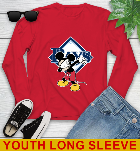Tampa Bay Rays MLB Baseball Dabbing Mickey Disney Sports Youth Long Sleeve 11
