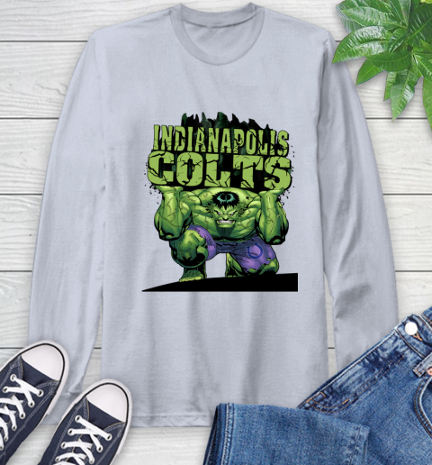 Indianapolis Colts NFL Football Incredible Hulk Marvel Avengers Sports (1) Long Sleeve T-Shirt 6