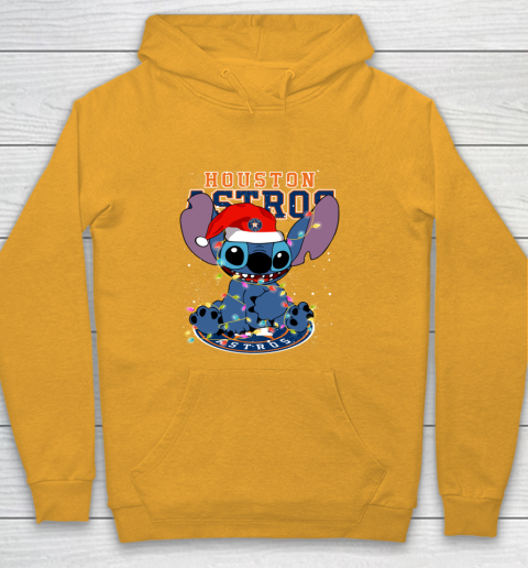 Houston Astros MLB noel stitch Baseball Christmas Youth Hoodie 2