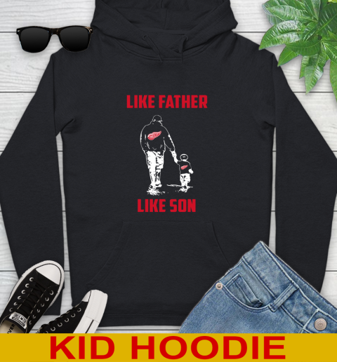 Detroit Red Wings NHL Hockey Like Father Like Son Sports Youth Hoodie