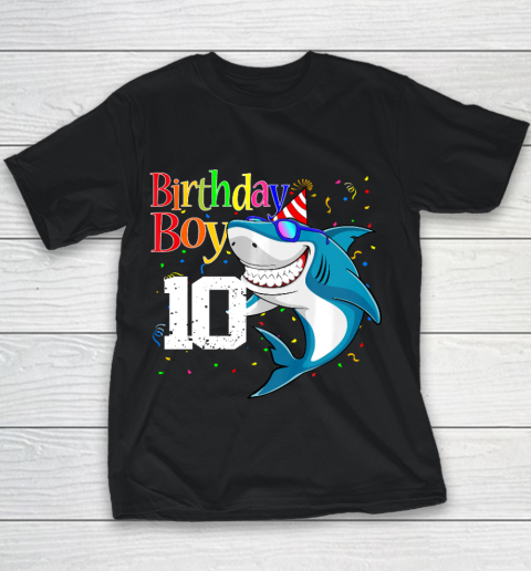 Kids 10th Birthday Boy Shark Shirts 10 Jaw Some Four Tees Boys 10 Years Old Youth T-Shirt