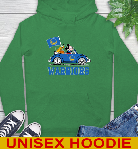 NBA Basketball Golden State Warriors Pluto Mickey Driving Disney Shirt Hoodie 8